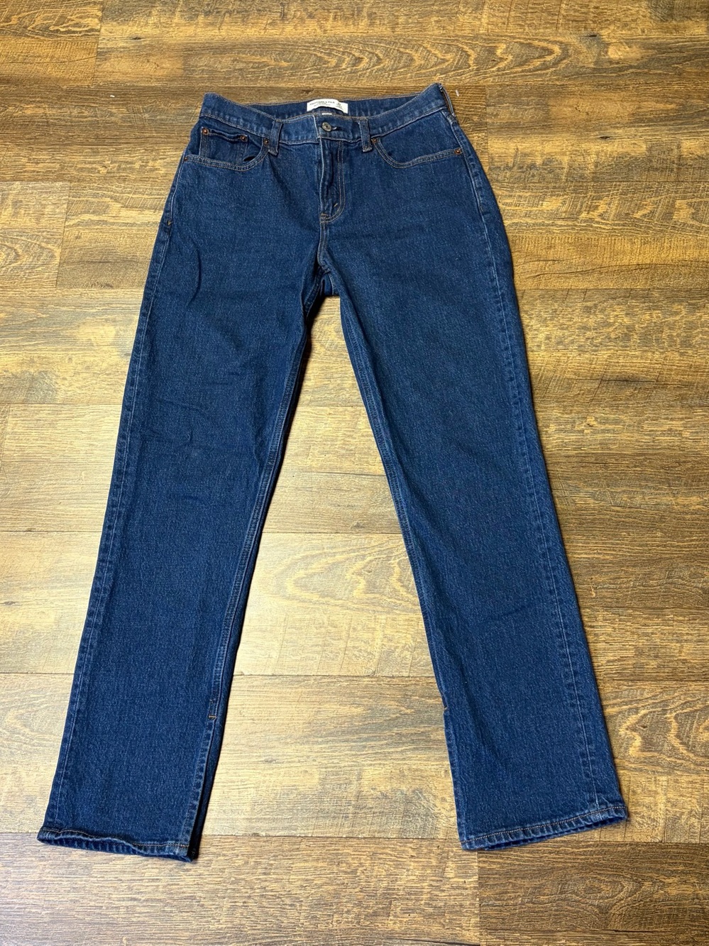 Abercrombie & Fitch Mid Rise 90's Straight Women's 27 Curve Love Denim Stretch